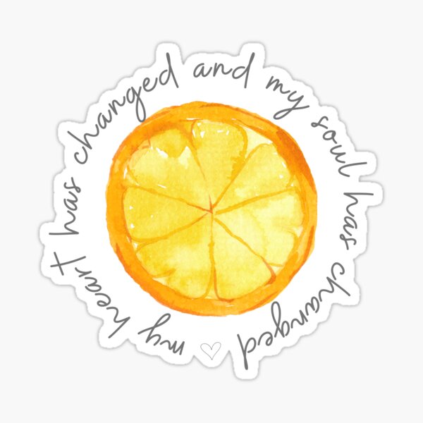 "Orange Juice lyrics, Noah Kahan sticker" Sticker for Sale by