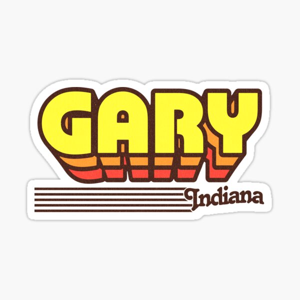 Vista previa del artículo con la obra «Gary, Indiana | Rayas retro», diseñado y vendido por retroready.