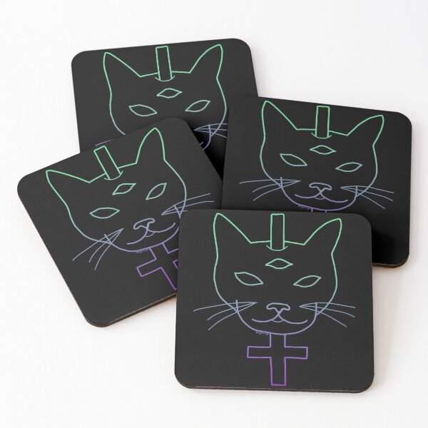 Item preview, 3-Eyed Cat on a Cross (Gradient) designed and sold by SillyStarlight.