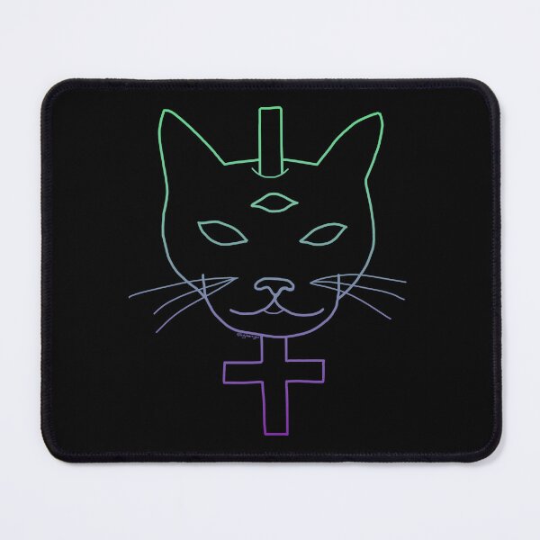 Item preview, 3-Eyed Cat on a Cross (Gradient) designed and sold by SillyStarlight.