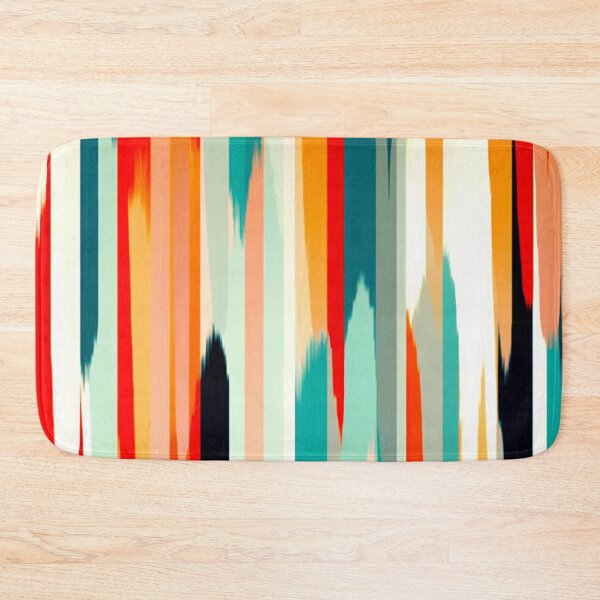 Item preview, Stripe Design -Creativity Salmon, aqua, peach, gray, white designed and sold by Highlandkings.