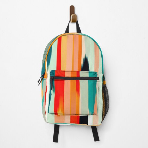 Item preview, Stripe Design -Creativity Salmon, aqua, peach, gray, white designed and sold by Highlandkings.