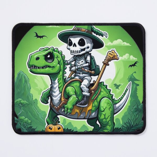 Item preview, Cute Skeleton Riding Green Dinosaur designed and sold by TrendyPalette.