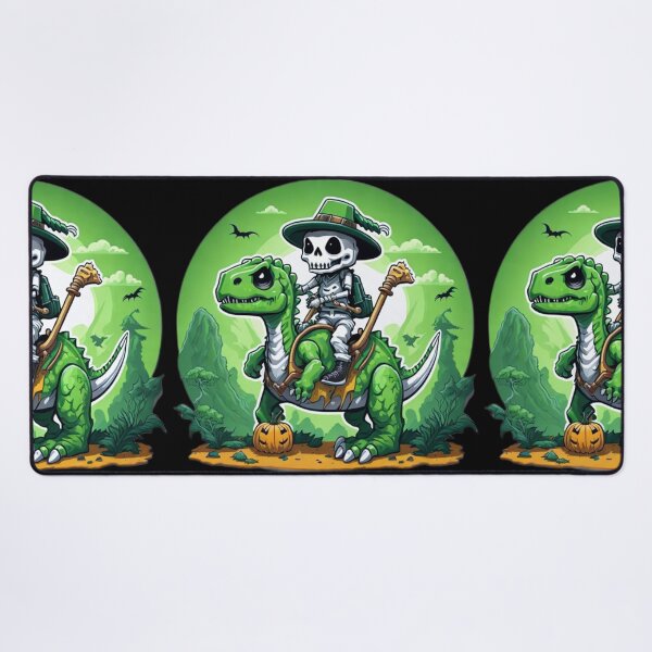 Item preview, Cute Skeleton Riding Green Dinosaur designed and sold by TrendyPalette.