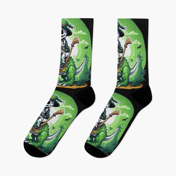 Item preview, Cute Skeleton Riding Green Dinosaur designed and sold by TrendyPalette.