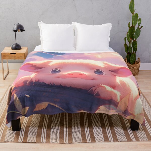 Item preview, Cute Piglet / Little Pig Retro Japanese Anime Style Illustration designed and sold by Master Ivan.