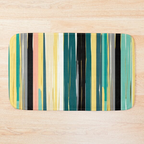 Item preview, Stripe Design - Curiosity Teal, blush, gray, ivory, gold 2 designed and sold by Highlandkings.