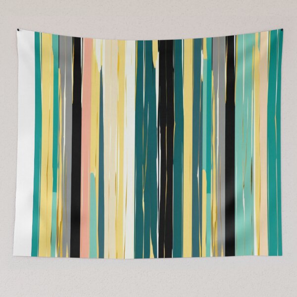 Item preview, Stripe Design - Curiosity Teal, blush, gray, ivory, gold 2 designed and sold by Highlandkings.