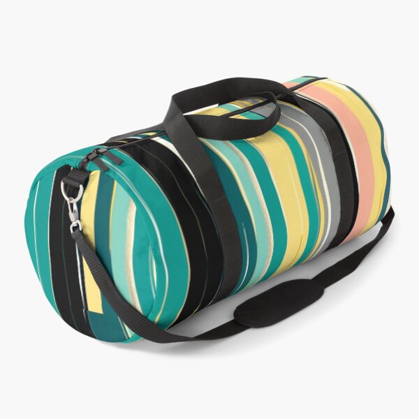Item preview, Stripe Design - Curiosity Teal, blush, gray, ivory, gold 2 designed and sold by Highlandkings.