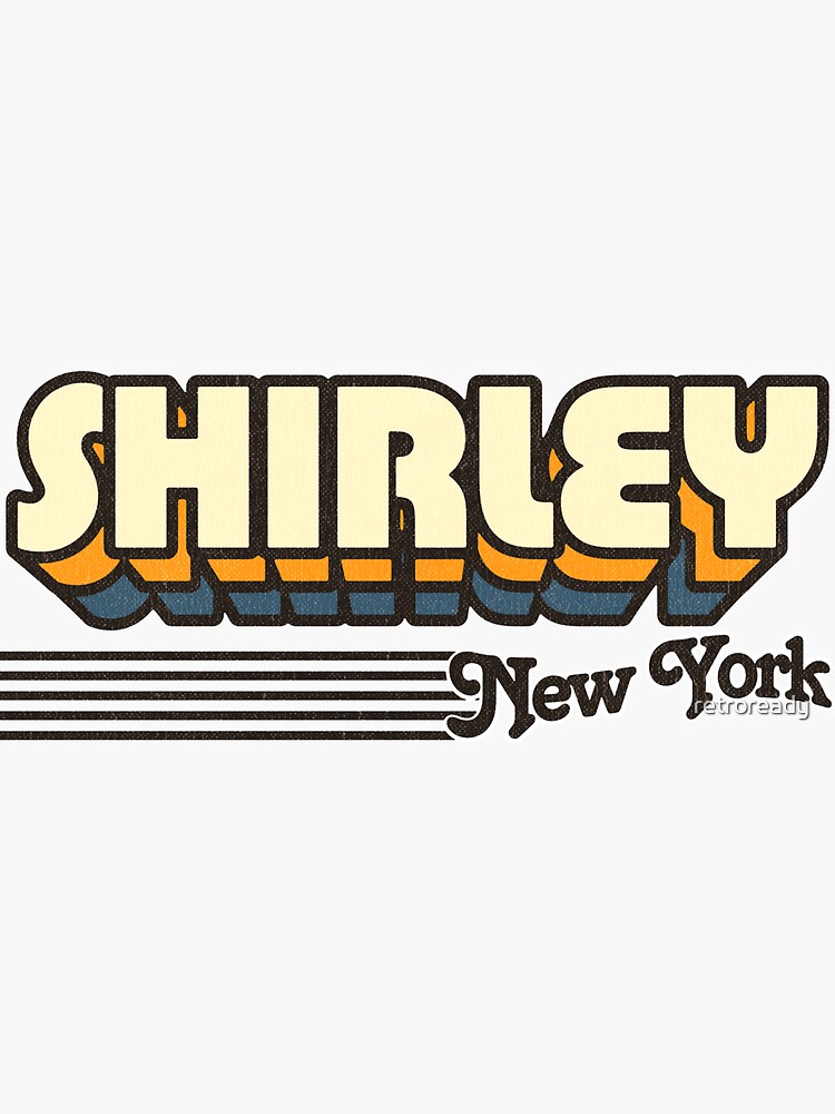 "Shirley, New York Retro Stripes" Sticker for Sale by retroready