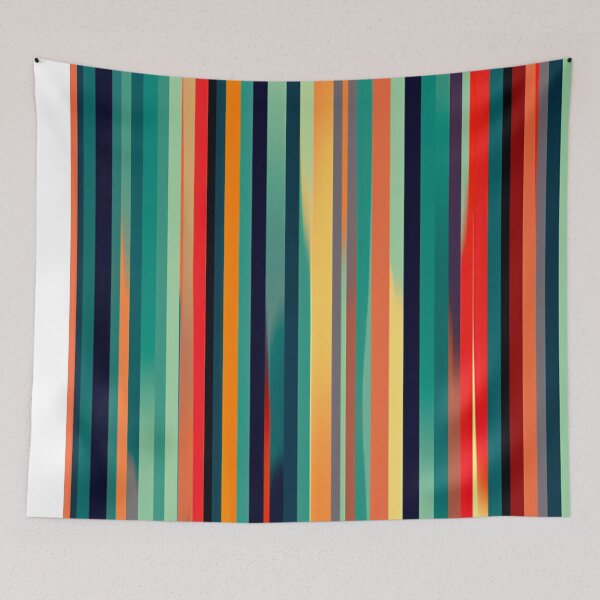 Item preview, Stripe Design -Wonderment Teal, light blue, pink, peach, ivory 2 designed and sold by Highlandkings.