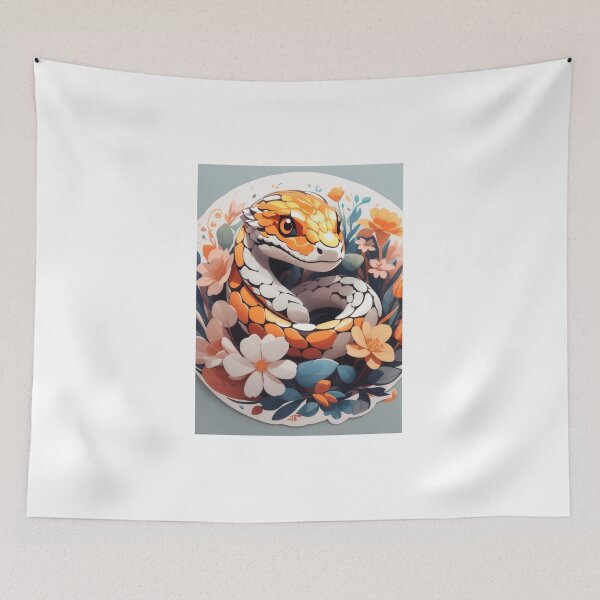 Item preview, Beautiful Flowering Snake Design designed and sold by CreativityCurve.