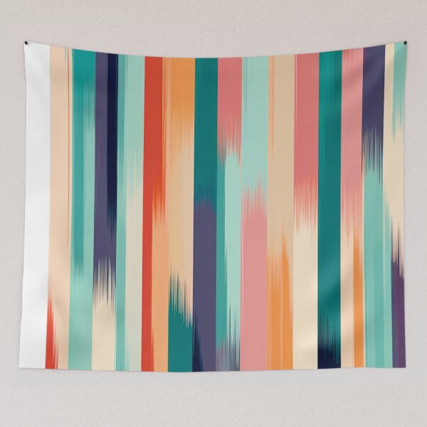 Item preview, Stripe Design -Beauty Teal, pink, peach, gray, white designed and sold by Highlandkings.