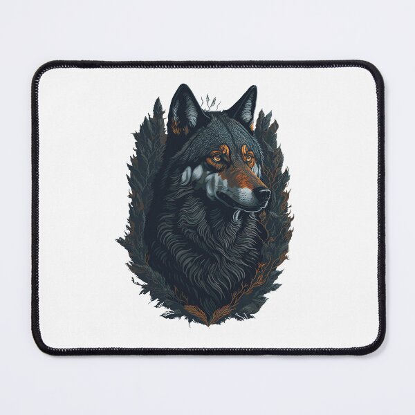 Item preview, Iberian wolf portrait designed and sold by landscapeworlds.
