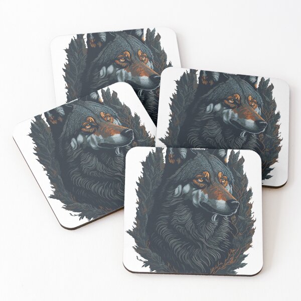 Item preview, Iberian wolf portrait designed and sold by landscapeworlds.