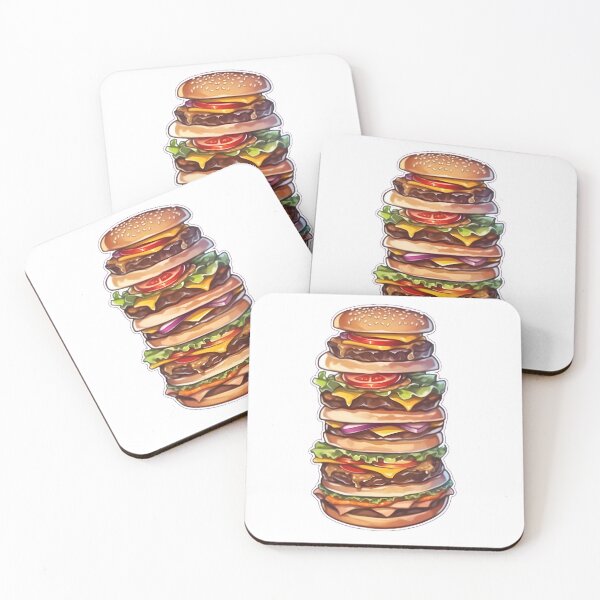 Item preview, A Very Tall Burger Sticker Pack Design Art by ZeesDesign on Redbubble designed and sold by ZEESDESIGN.