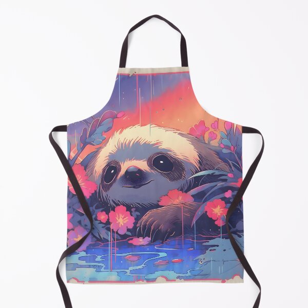 Item preview, Cute Sloth Retro Japanese Anime Style Illustration designed and sold by Master Ivan.