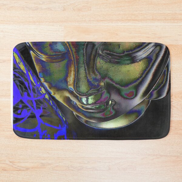 Item preview, Golden Buddha with a splash of blue paint designed and sold by Gabriel BOCQUAIRE.