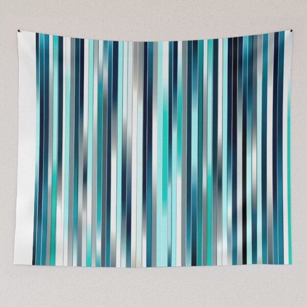 Item preview, Stripe Design -Charm Turquoise, light blue, navy, white, silver designed and sold by Highlandkings.