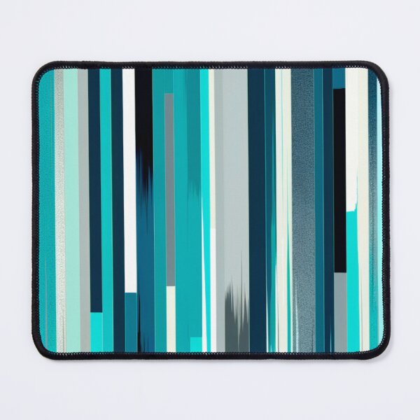 Item preview, Stripe Design -Splendor Turquoise, light blue, navy, white, silver 2 designed and sold by Highlandkings.
