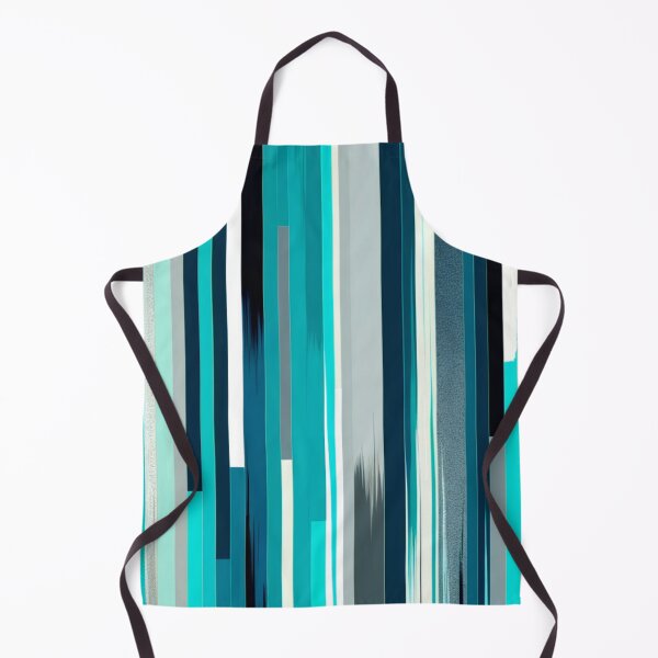 Item preview, Stripe Design -Splendor Turquoise, light blue, navy, white, silver 2 designed and sold by Highlandkings.