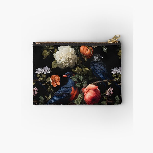 Item preview, Blue Birds in Late Summer Night Floral Pattern designed and sold by 20th-eclipse.