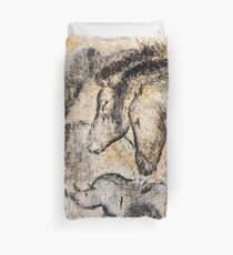 Chauvet Horses Aurochs and Rhinoceros Duvet Cover