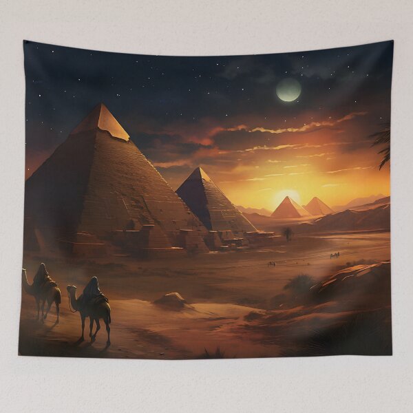 Item preview, Imagen de pirámides en el antiguo Egipto al estilo del realismo fantástico designed and sold by Pflugart.