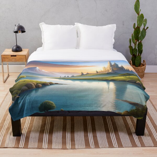 Aperçu de l'œuvre Château mystique au coucher du soleil créée et vendue par ThreadedExpress.