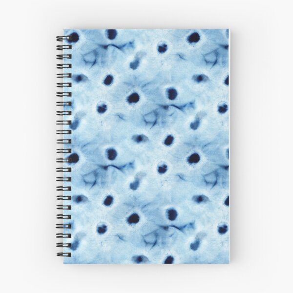 Item preview, Seamless tie-dye pattern of indigo color on white silk.  Shibori dyeing. designed and sold by lamarmarina.