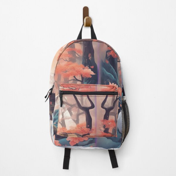 Item preview, Japanese folklore fox kitsune forest cherry blossom tree fantasy art designed and sold by Meena-tta.