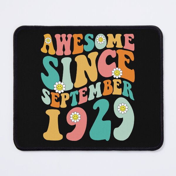 Item preview, Awesome Since September 1929 | Made In 1929 | Retro Groovy Birthday designed and sold by Christina-grich.