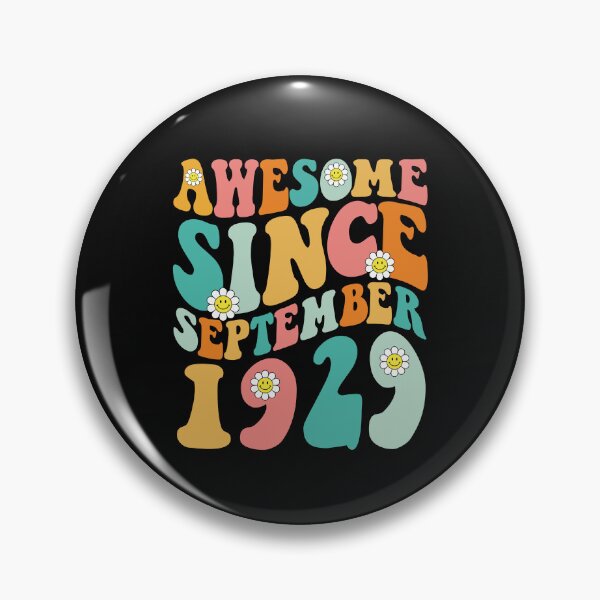 Item preview, Awesome Since September 1929 | Made In 1929 | Retro Groovy Birthday designed and sold by Christina-grich.