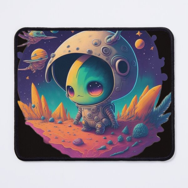 Item preview, Colorful Alien on Planet designed and sold by ShortySparks.