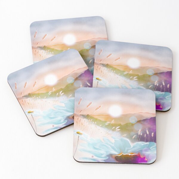 Item preview, Snowy flowers, mountain sunrise designed and sold by MouseCatty.