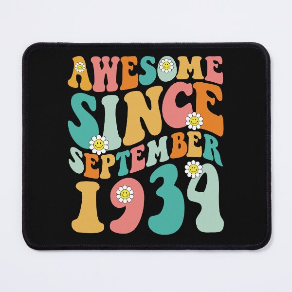 Item preview, Awesome Since September 1934 | Made In 1934 | Retro Groovy Birthday designed and sold by Christina-grich.