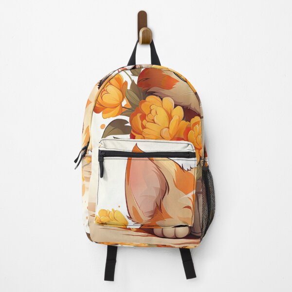Item preview, illustration cartoon of orange cat blending with pot of orange flowers designed and sold by sabri84.