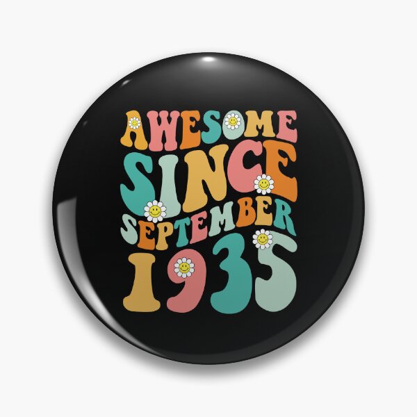 Item preview, Awesome Since September 1935 | Made In 1935 | Retro Groovy Birthday designed and sold by Christina-grich.