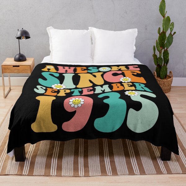 Item preview, Awesome Since September 1935 | Made In 1935 | Retro Groovy Birthday designed and sold by Christina-grich.