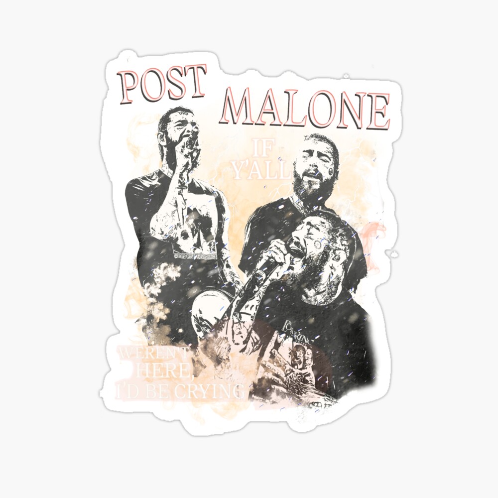 Póster for Sale con la obra «Post Malone 1 He estado llorando» de  CaslanChivas | Redbubble