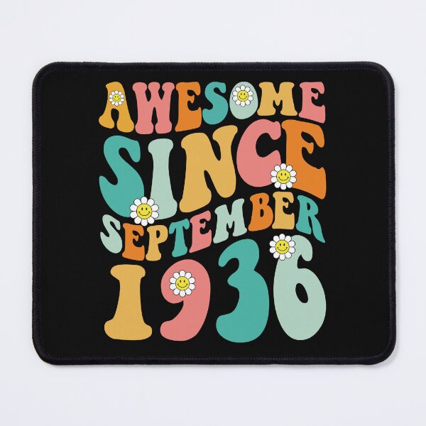 Item preview, Awesome Since September 1936 | Made In 1936 | Retro Groovy Birthday designed and sold by Christina-grich.