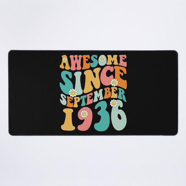 Item preview, Awesome Since September 1936 | Made In 1936 | Retro Groovy Birthday designed and sold by Christina-grich.