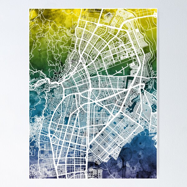 Item preview, Cali Colombia City Map designed and sold by ArtPrints.