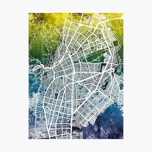 Item preview, Cali Colombia City Map designed and sold by ArtPrints.