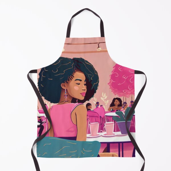 Item preview, Pink cafe and woman designed and sold by simaso.