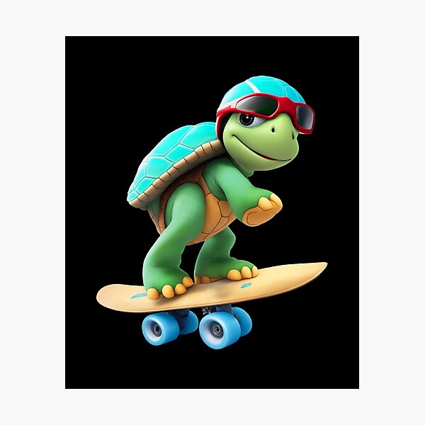 Item preview, A tortoise turtle skateboarding skateboard grind ollie leap skate designed and sold by w1ckerman.