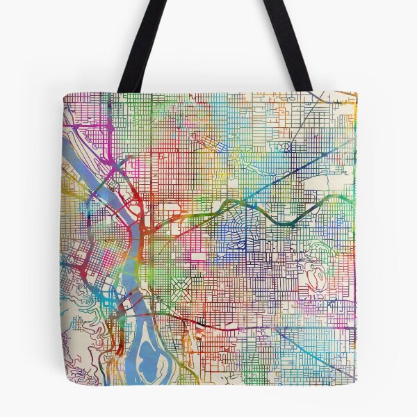 Item preview, Portland Oregon City Map designed and sold by ArtPrints.