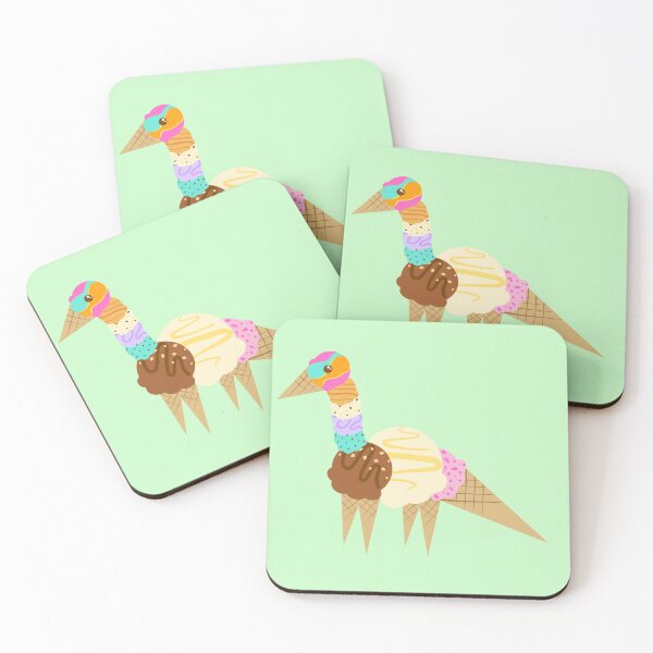Item preview, Brontosaurus Dinosaur Ice Cream Treat designed and sold by BeeBoldArt.