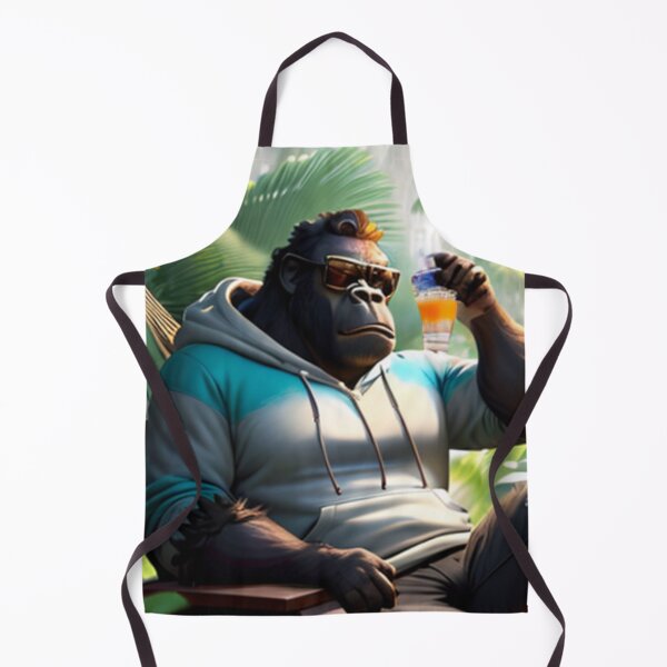 Item preview, cool gorilla having a cold drink designed and sold by Pelzi100.