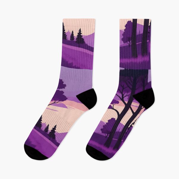 Item preview, Forest Valley Horizon Purple Minimalistic  designed and sold by Cuddleblossom.